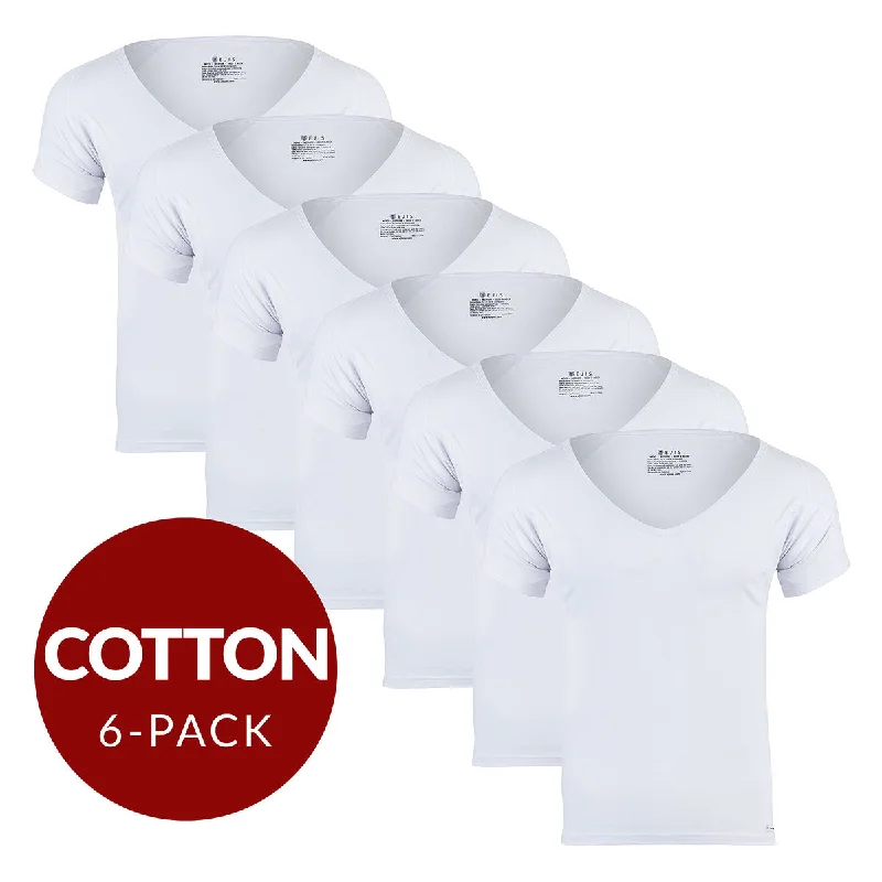 Printed men's undershirts with cool designsDeep V Cotton Sweat Proof Undershirt For Men - White 6-Pack Printed men's undershirts with cool designsDeep V Cotton Sweat Proof Undershirt For Men - White 6-Pack