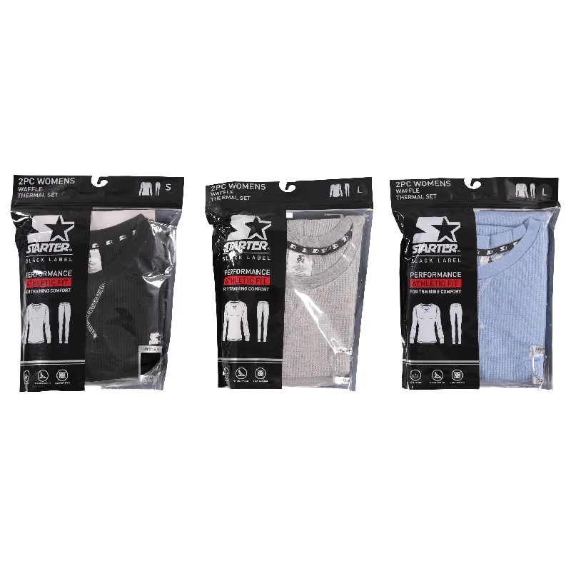 Seamless men's undershirts for a smooth silhouetteStarter Ladies 2-Piece Thermal Sets, Assorted Colors and Sizes (STW4882) Seamless men's undershirts for a smooth silhouetteStarter Ladies 2-Piece Thermal Sets, Assorted Colors and Sizes (STW4882)