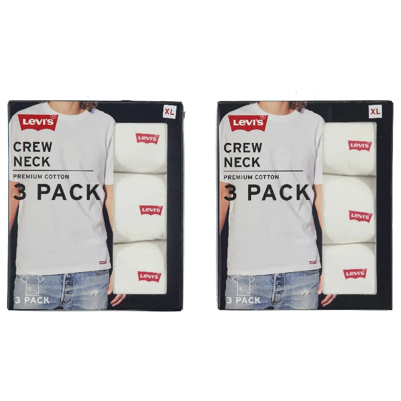 Short - sleeve men's undershirts for summerLevi's Men's 3-Pack White Cotton Crew Undershirts, Assorted Sizes (3MC893W1-LV150-3) Short - sleeve men's undershirts for summerLevi's Men's 3-Pack White Cotton Crew Undershirts, Assorted Sizes (3MC893W1-LV150-3)
