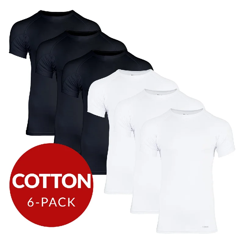 Anti - odor men's undershirts for freshnessCrew Neck Cotton Sweat Proof Undershirt For Men - Mix 6-Pack (3x White, Black) Anti - odor men's undershirts for freshnessCrew Neck Cotton Sweat Proof Undershirt For Men - Mix 6-Pack (3x White, Black)