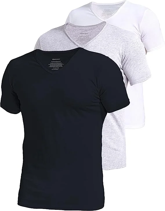 Printed men's undershirts with cool designsComfneat Men's 3-Pack Undershirts Stretchy Cotton Spandex T-Shirts V-Neck Shirts for Men Printed men's undershirts with cool designsComfneat Men's 3-Pack Undershirts Stretchy Cotton Spandex T-Shirts V-Neck Shirts for Men