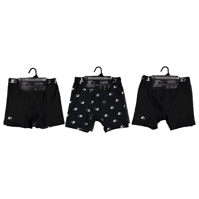 Men's undershirts with a stretchy fabricStarter Boys 3-Pack Performance Poly Boxer Briefs, Assorted Colors and Sizes (STB5073) Men's undershirts with a stretchy fabricStarter Boys 3-Pack Performance Poly Boxer Briefs, Assorted Colors and Sizes (STB5073)
