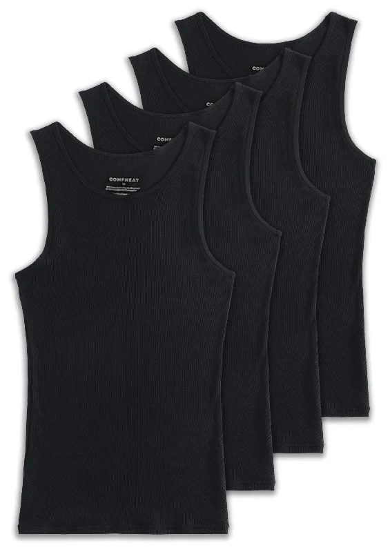 Men's undershirts with a built - in sun protectionComfneat Men's 4-Pack Big & Tall Undershirts Ribbed Cotton Tank Tops Men's undershirts with a built - in sun protectionComfneat Men's 4-Pack Big & Tall Undershirts Ribbed Cotton Tank Tops