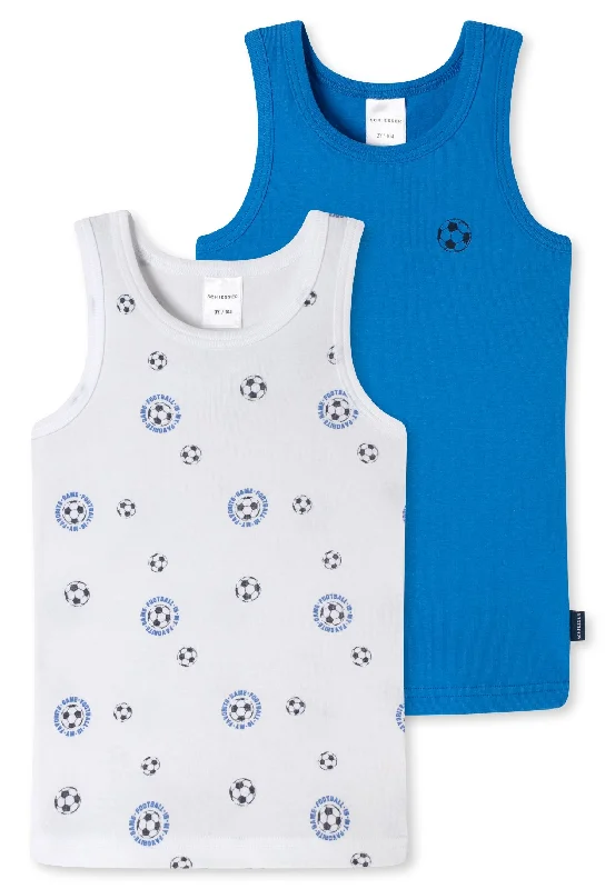 Kids White Blue Football