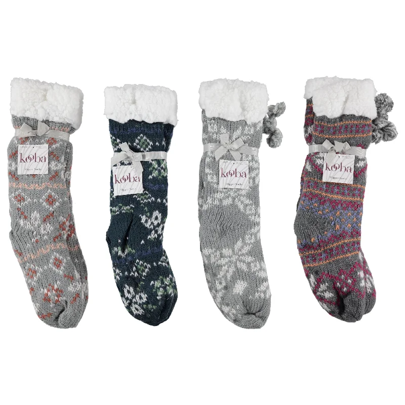 Men's undershirts with a stretchy fabricKooba Ladies Heavy Knit Cozy House Slipper Sherpa Warmer with Grip Bottom - Assorted Designs to Case (KBL500) Men's undershirts with a stretchy fabricKooba Ladies Heavy Knit Cozy House Slipper Sherpa Warmer with Grip Bottom - Assorted Designs to Case (KBL500)