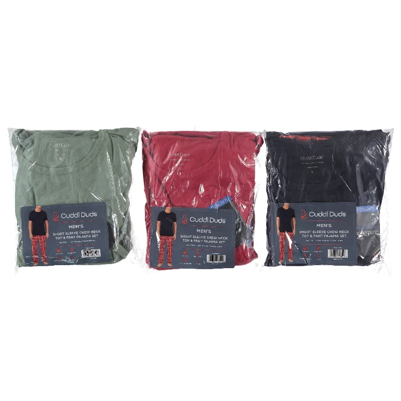 Henley - style men's undershirts with a button placketCuddle Duds Men's Knit Pajama Set (Top and Bottom), Assorted Sizes and Colors (CD9005TB) Henley - style men's undershirts with a button placketCuddle Duds Men's Knit Pajama Set (Top and Bottom), Assorted Sizes and Colors (CD9005TB)