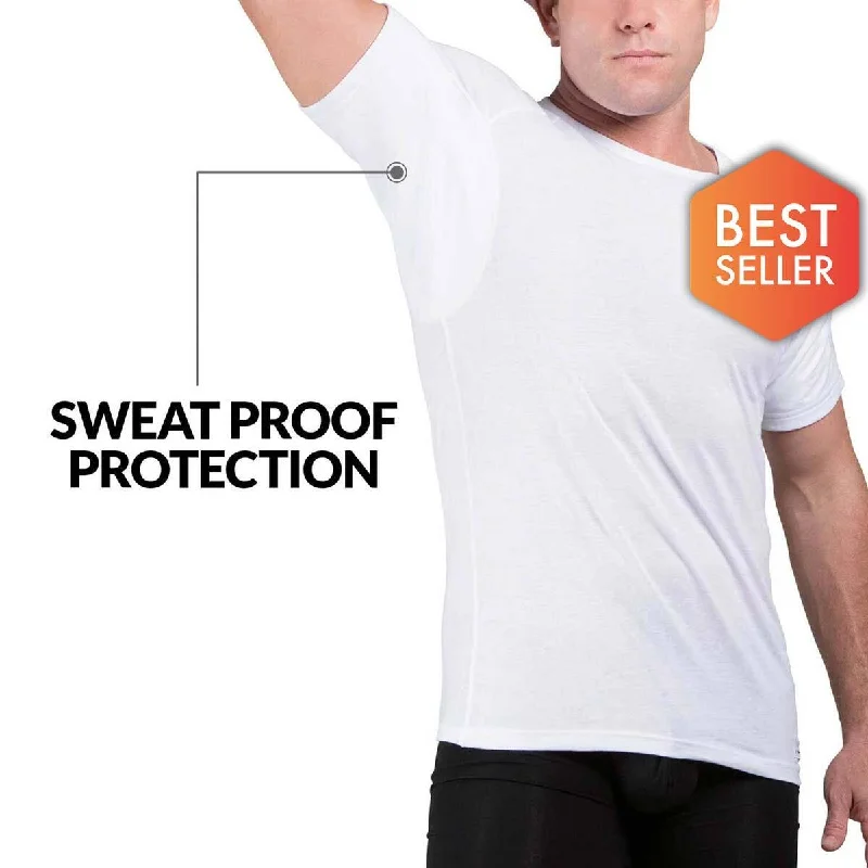 Compression men's undershirts for muscle supportCrew Neck Cotton Sweat Proof Undershirt For Men Compression men's undershirts for muscle supportCrew Neck Cotton Sweat Proof Undershirt For Men