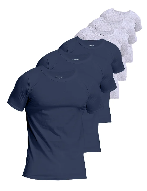 Navy and Light Grey Melange