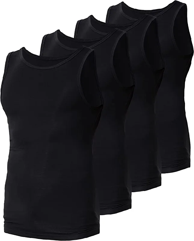 V - neck men's undershirts for a classic lookComfneat Men's 4-Pack Cool Feeling A-Shirts Bamboo Viscose Undershirts V - neck men's undershirts for a classic lookComfneat Men's 4-Pack Cool Feeling A-Shirts Bamboo Viscose Undershirts