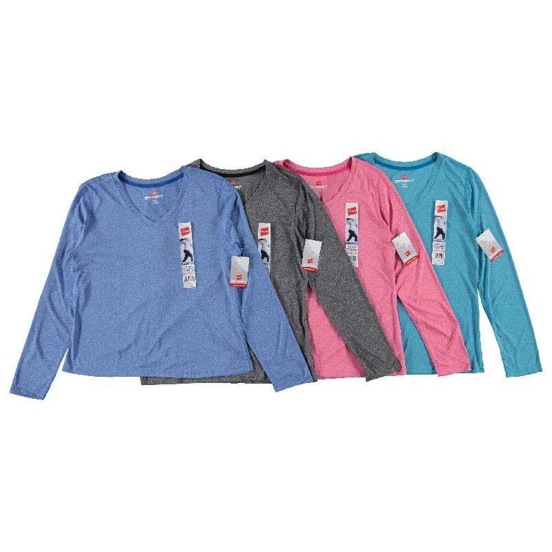 Compression men's undershirts for muscle supportHanes Women Long Sleeve CoolDri V Neck Tee - Assorted Colors & Sizes S-2XL to Case (O9309) Compression men's undershirts for muscle supportHanes Women Long Sleeve CoolDri V Neck Tee - Assorted Colors & Sizes S-2XL to Case (O9309)