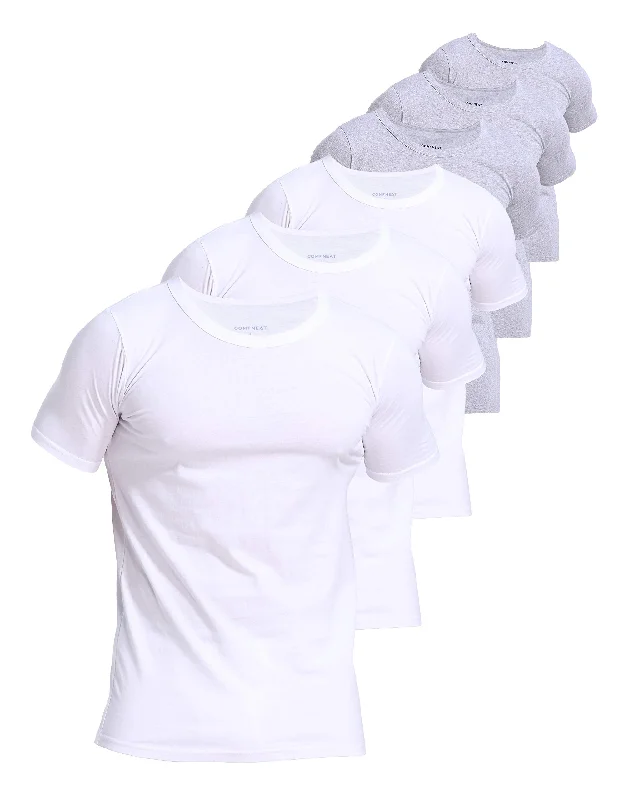 White and Light Grey Melange