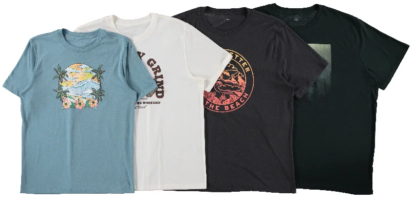 Thermal men's undershirts for extra warmthMen's Printed Cotton Knit Short Sleeve Tee, Assorted Designs and Sizes (JONMB)