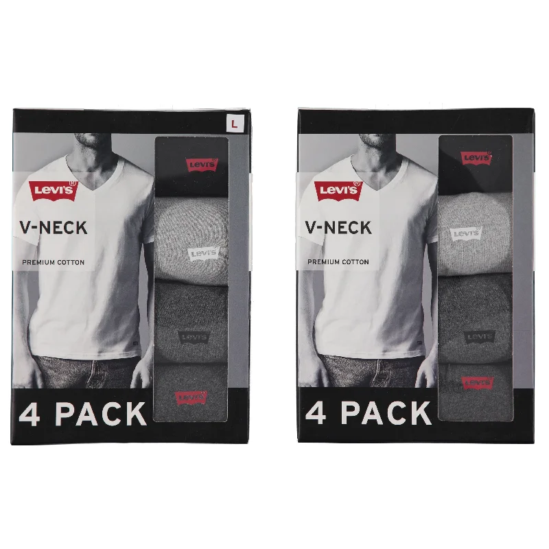 Men's undershirts with a stretchy fabricLevi's Men's 4-Pack Colored Cotton V-Neck Undershirts, Assorted Sizes (LV155-4C) Men's undershirts with a stretchy fabricLevi's Men's 4-Pack Colored Cotton V-Neck Undershirts, Assorted Sizes (LV155-4C)