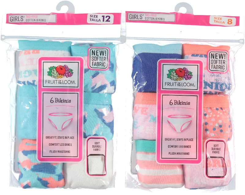 Microfiber men's undershirts for a soft touchFruit of the Loom Girls 6-Pack Cotton Bikinis, Assorted Colors and Sizes (996GBIK) Microfiber men's undershirts for a soft touchFruit of the Loom Girls 6-Pack Cotton Bikinis, Assorted Colors and Sizes (996GBIK)