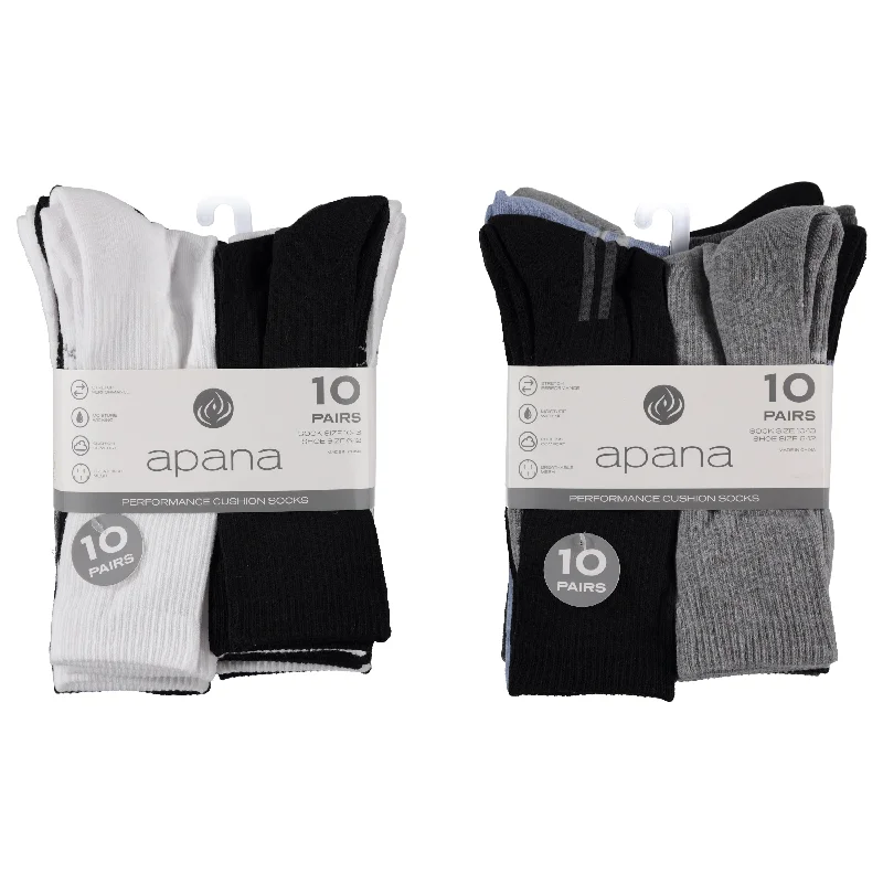 Tag - less men's undershirts to avoid irritationApana Men's 10-Pack Cushion Crew Socks, Assorted Colors (APMCR10) Tag - less men's undershirts to avoid irritationApana Men's 10-Pack Cushion Crew Socks, Assorted Colors (APMCR10)