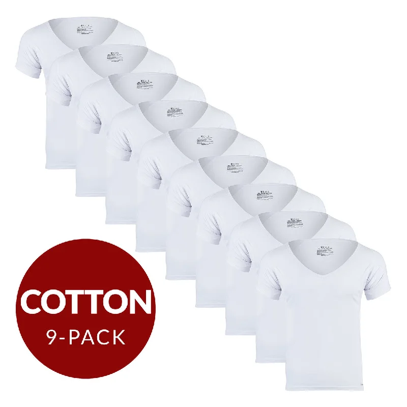 Microfiber men's undershirts for a soft touchDeep V Cotton Sweat Proof Undershirt For Men - White 9-Pack Microfiber men's undershirts for a soft touchDeep V Cotton Sweat Proof Undershirt For Men - White 9-Pack
