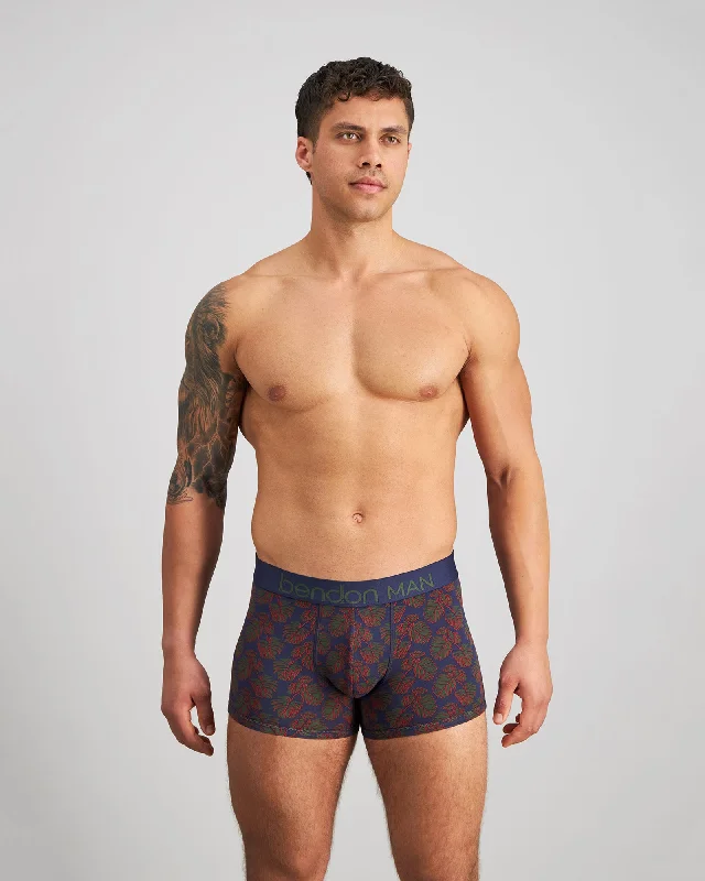 Men's briefs with a lace trim for a touch of flairRetros Print Mens Trunk
