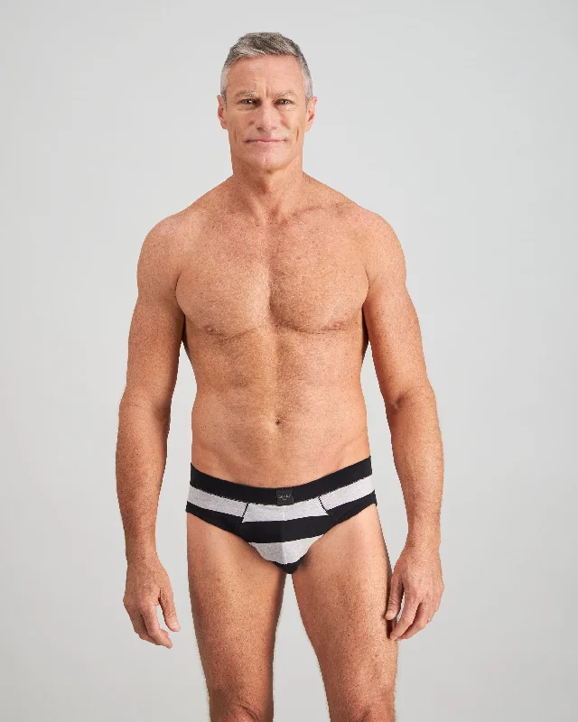Soft cotton men's briefs for ultimate comfortRugby Stripe Mens Brief