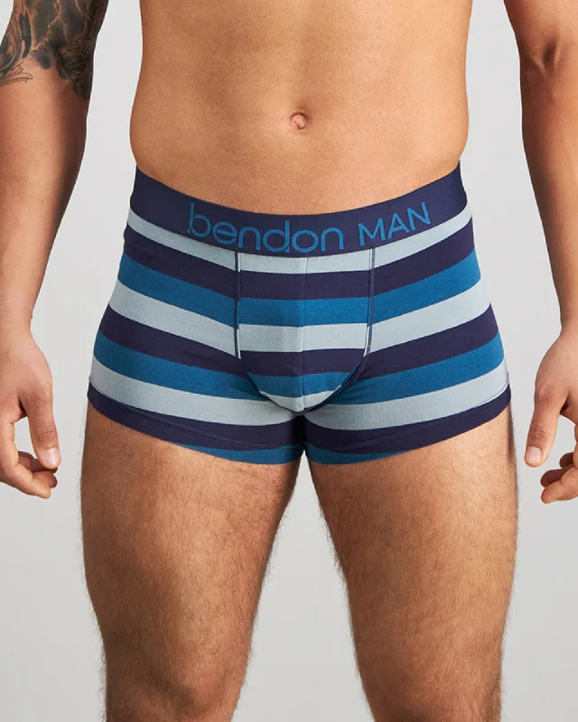 Silky men's briefs for a luxurious feelRugby Stripe Mens Trunk