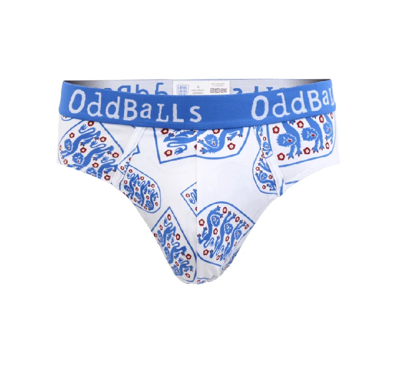 Men's briefs with a supportive pouch designEngland FA - Home White - Mens Briefs
