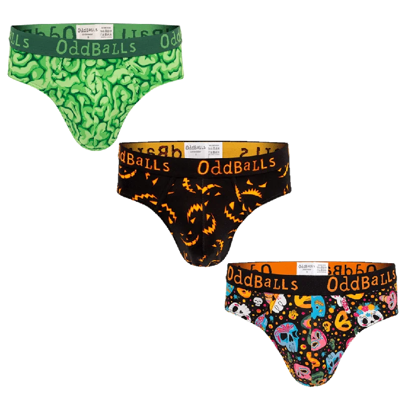 Cotton - blend men's briefs for added stretchFright Night Bundle - Mens Briefs 3 Pack Bundle