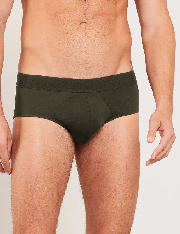 Bright - colored men's briefs for a bold statementMen's Everyday Briefs - Dark Olive
