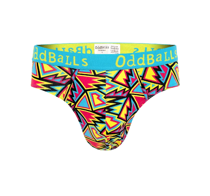 Bright - colored men's briefs for a bold statementNeon Bolts - Mens Briefs
