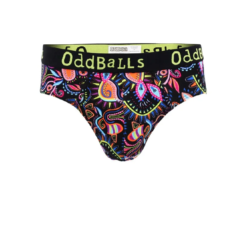 Seamless men's briefs for a smooth look under clothesNeon Rave - Mens Briefs