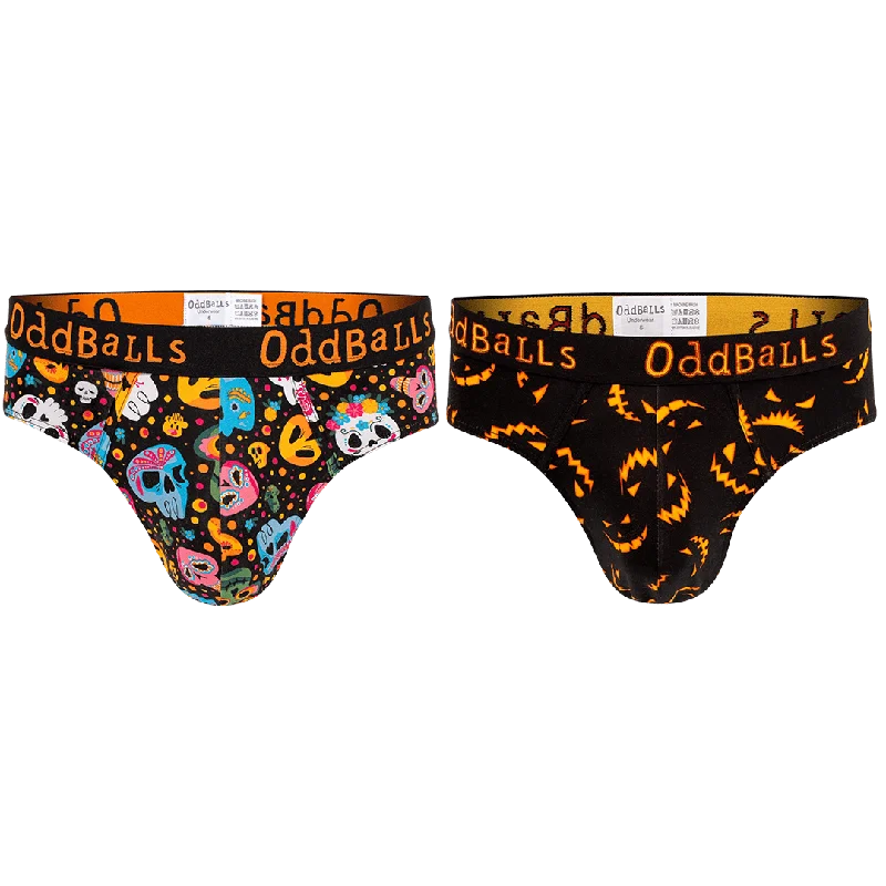 Men's briefs with a wide waistband for comfortSpooky Bundle - Mens Briefs 2 Pack Bundle Men's briefs with a wide waistband for comfortSpooky Bundle - Mens Briefs 2 Pack Bundle