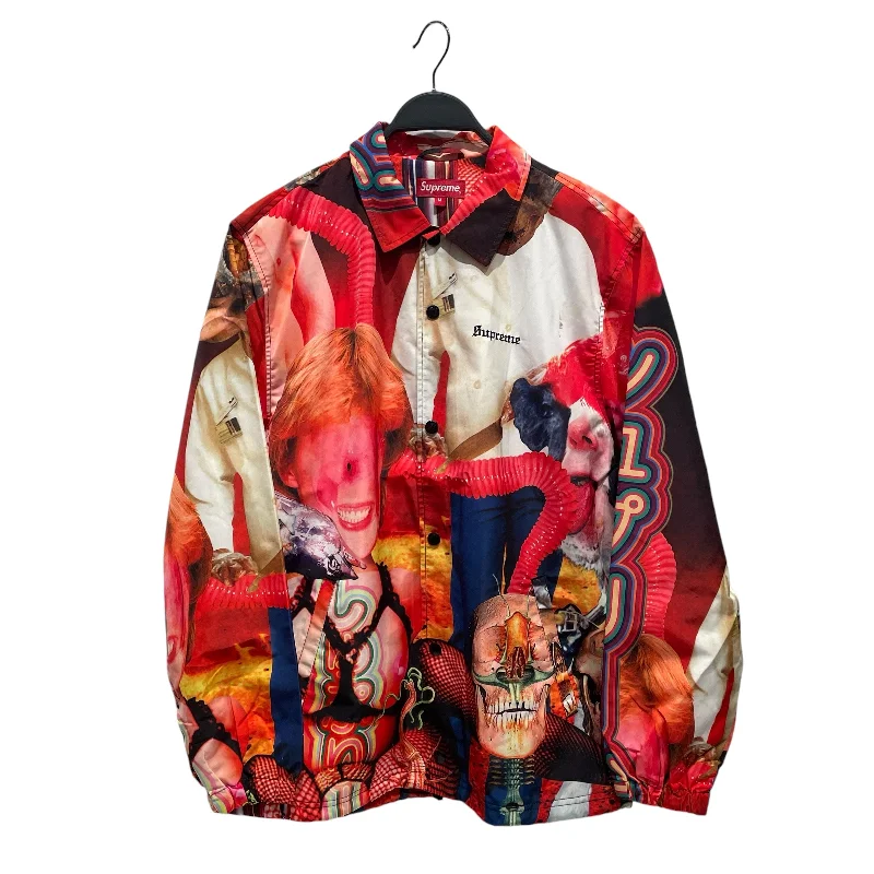 Supreme/Windbreaker/M/Nylon/RED/All Over Print/SEKITANI COACH