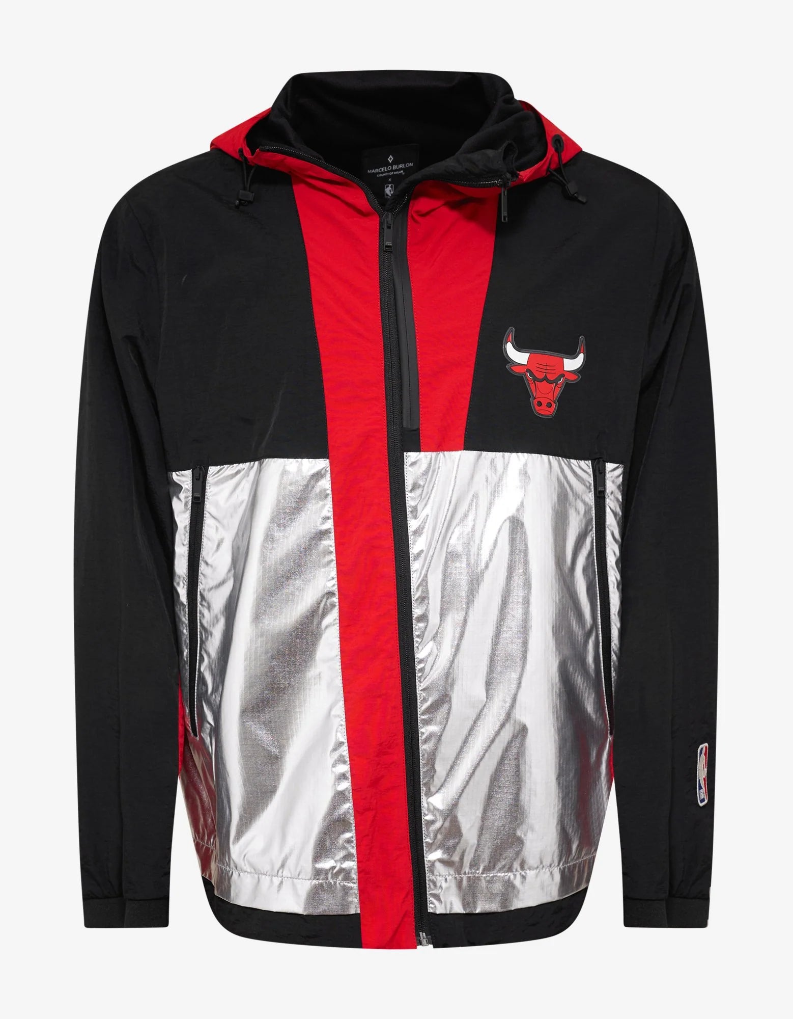 Marcelo Burlon Chicago Bulls Panelled Windbreaker