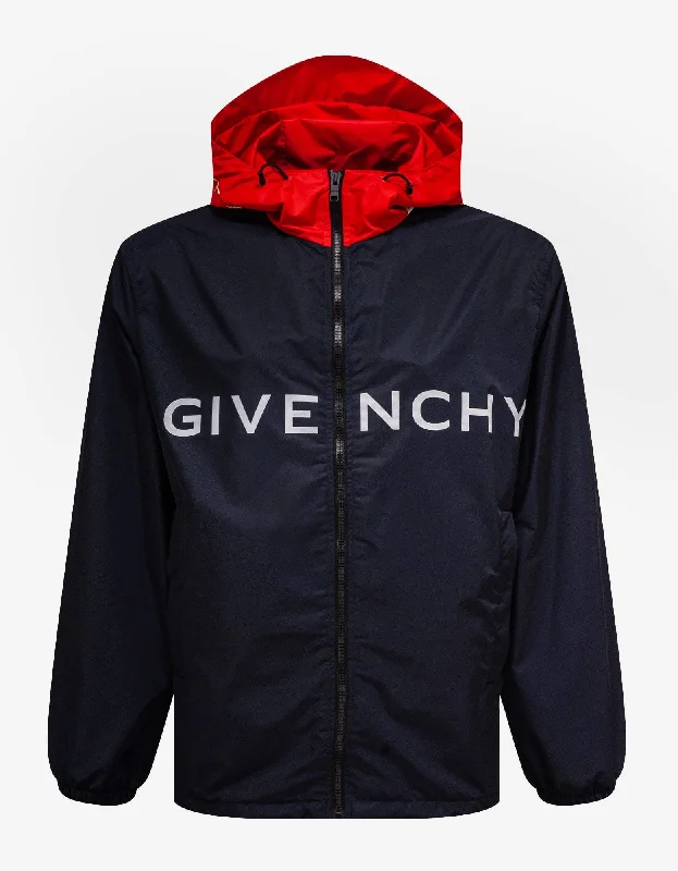 Givenchy Blue Logo Windbreaker