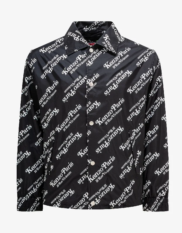 Kenzo by Verdy Black All-Over Logo Windbreaker