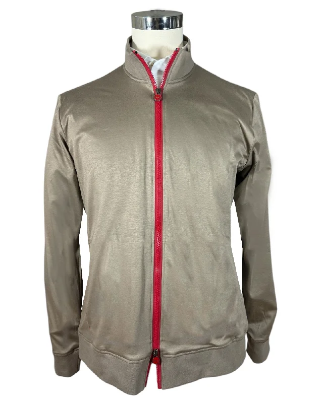 Kiton Jacket Beige Full Zip Activewear EU 50 / M