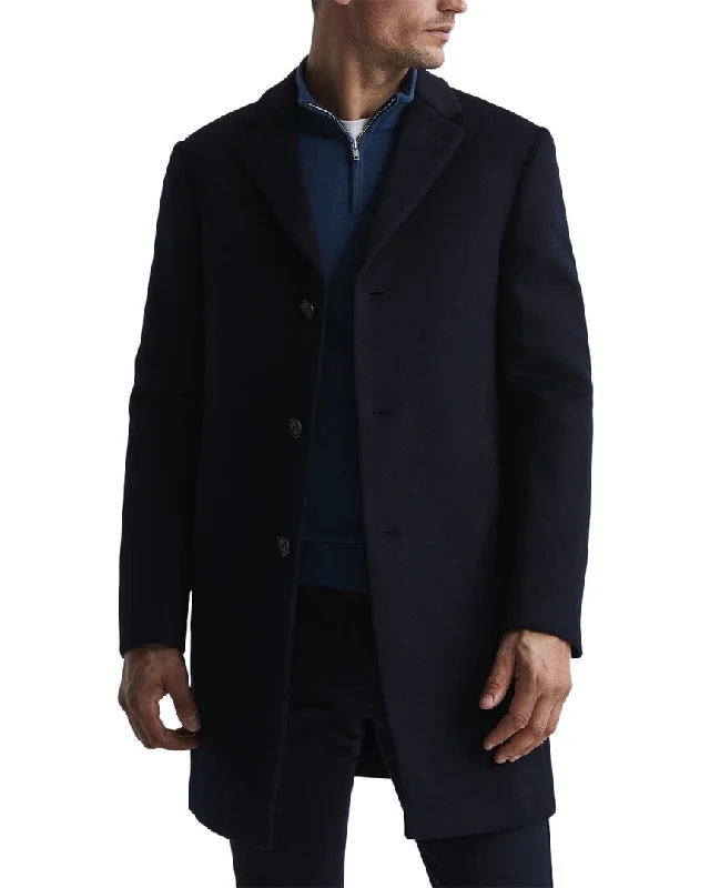 Reiss Gable Wool-Blend Epsom Overcoat