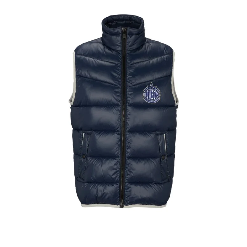 BOSS x NFL water-repellent padded gilet with collaborative branding