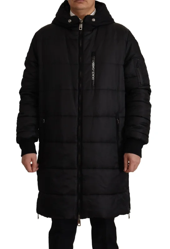 Dolce & Gabbana Elegant  Hooded Parka Winter Men's Jacket