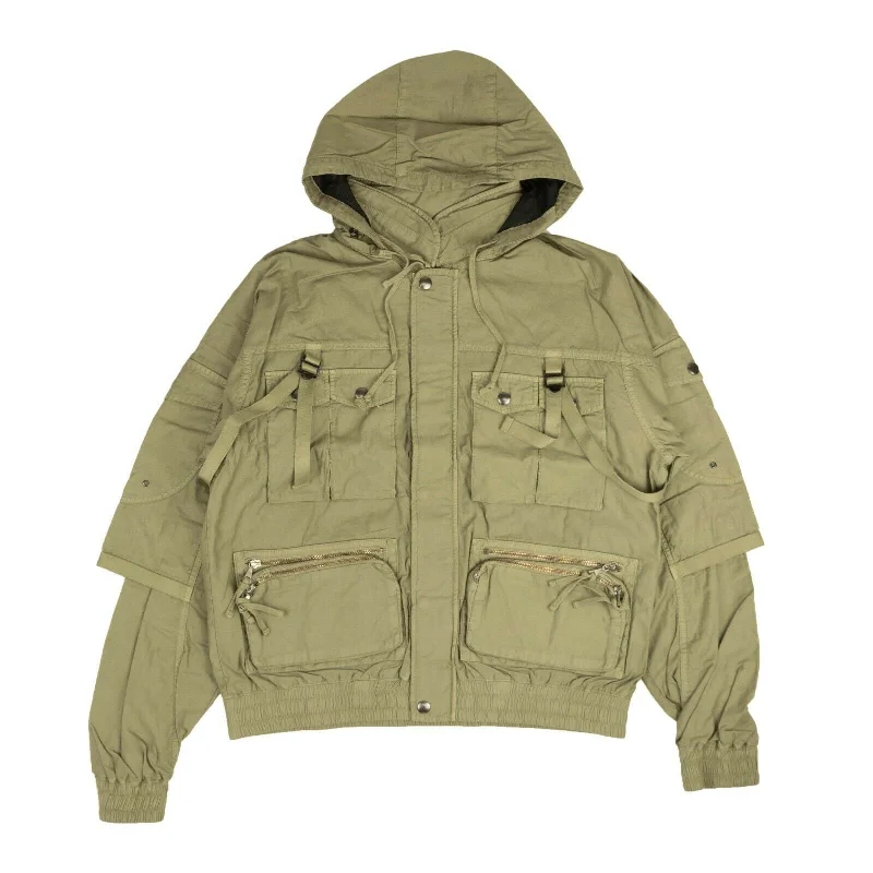 Green Hooded Pocket Bomber