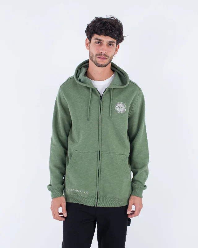 Shady Slub Zip Hoodie in Malverde