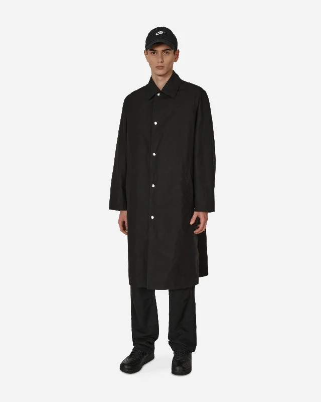 Water-Repellent Cotton Coat Black