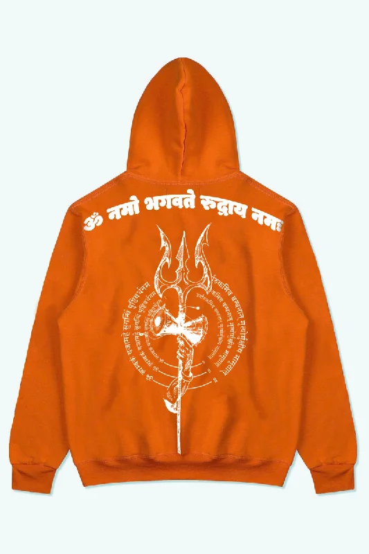 LORD SHIVA IMMORTAL OVERSIZED HOODIE (ORANGE)