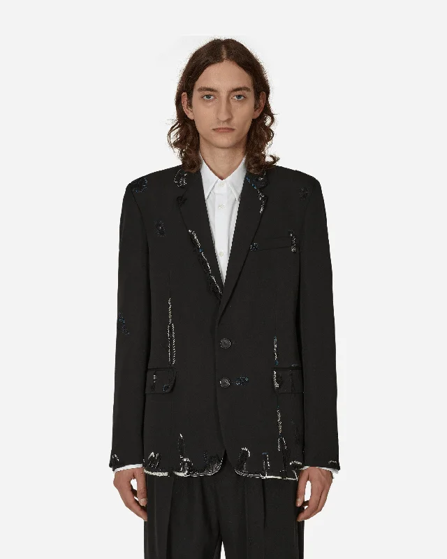 Wool Convertible Blazer Black