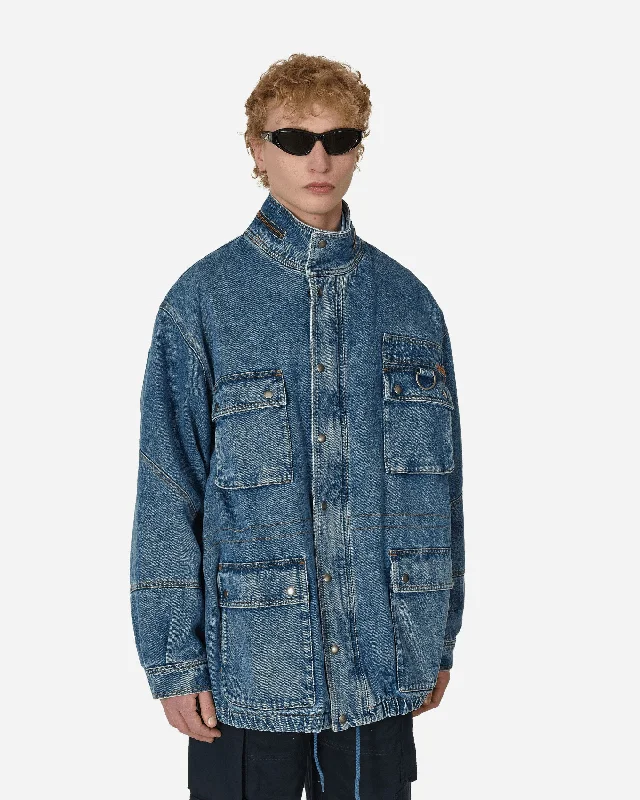 Denim Parka Jacket Blue