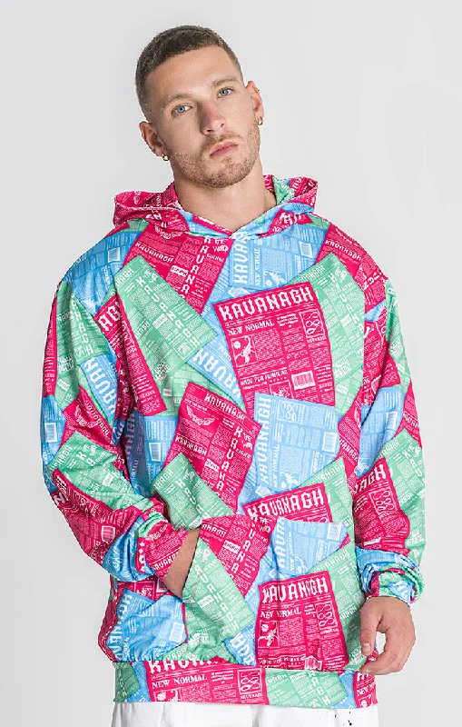 Multicolor IDGAF Print Hoodie