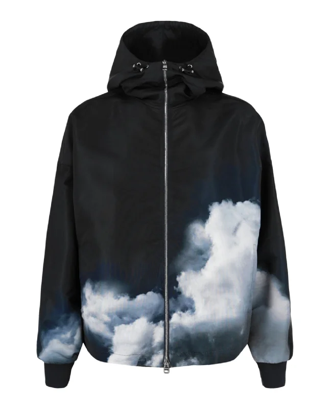 Storm Sky Print Windbreaker