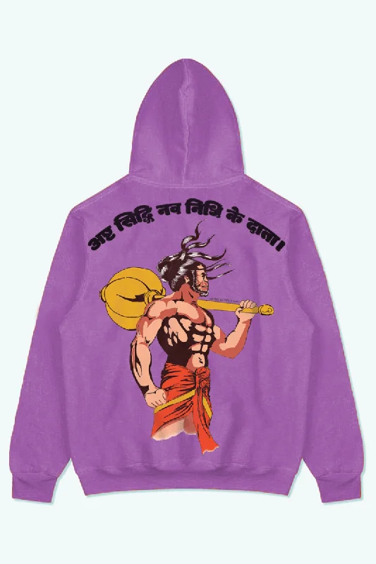 THE SON OF ANJANA LORD HANUMAN HOODIE (Lavender)