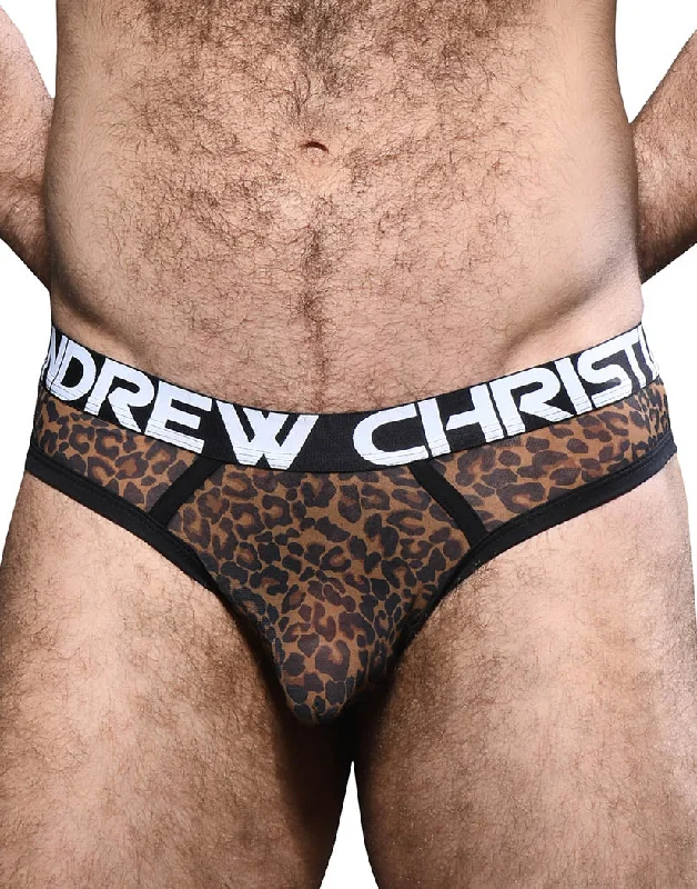 Mesh men's thongs for breathabilityAndrew Christian Leopard Mesh Thong w/ Almost Naked 92232