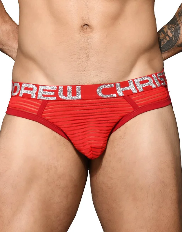 Athletic - style men's thongs for sportsAndrew Christian Mesh Stripe Sexy Thong w/ Almost Naked 92387