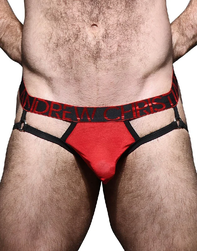 Soft - fabric men's thongs for a gentle touchAndrew Christian Scarlet Mesh Y-Back Thong w/ Almost Naked 92316