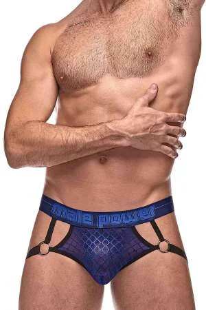 Seamless men's thongs for a discreet lookDiamond Mesh Jock Ring
